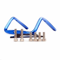 BIKIGHT Bicycle Seat Post Bottle Rack Converter Cycling Bike Saddle Back Double Water Bottle Holder BLUE COLOR