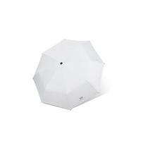 Black Rubber Sunshade Umbrella Anti-ultraviolet Folding Umbrella - WHITE