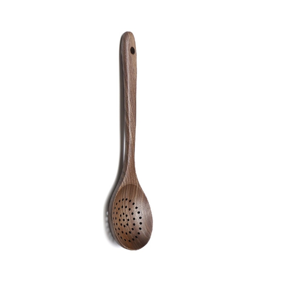 Black Walnut Wood Spoons Non-stick Spatula Dessert Tea Coffee Soup Rice Spoon Shovel