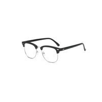Blue Light Blocking Myopia Glasses Semi-Rimless Lens Eyewear Frame - 1