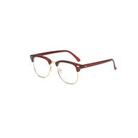 Blue Light Blocking Myopia Glasses Semi-Rimless Lens Eyewear Frame - 3