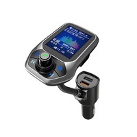 Bluetooth Music Player Car Adapter USB 3.0 Fast Charger Music FM Transmitter black