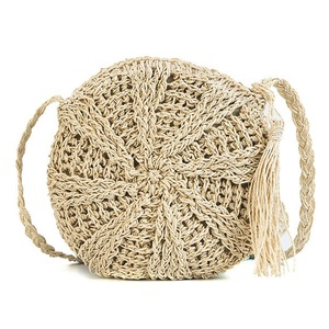 Bobo Vintage Round Women Crossbody Straw Bag Circular Rattan Wicker Straw Woven Beach Basket Purse bolsas femininas Shoulder Bag
