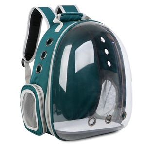 Breathable Transparent Pet Travel Backpack Dog Cat Carrier Shoulder Bag GREEN COLOR