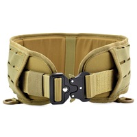 BT007 Molle Oxford Adjustable Tactical Waist Belt Outdoor Hunting CS Army Girdle Tactical Belt MUDCOLOR COLOR