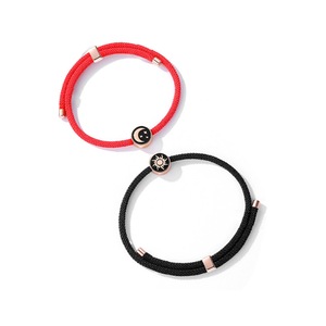 C36 2PCS Sun and Moon Couple Bracelet Silver Valentine Days Jewelry Commemorative Gift for Wedding Lover Boyfriend Girlfriend