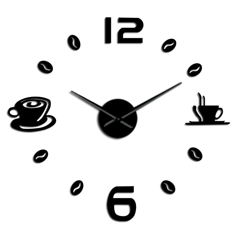 Buy Cafe DIY Large Wall Clock Frameless Giant Wall Clock Modern Design