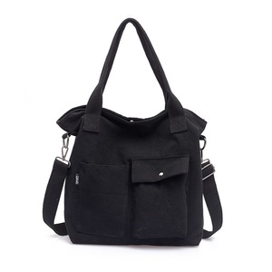 Canvas Single Shoulder Bag Handbag Messenger Bag (Color:Black Size:OneSize)