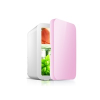 Car portable mini refrigerator Cosmetics refrigeration refrigerator - PINK