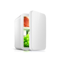 Car portable mini refrigerator Cosmetics refrigeration refrigerator - WHITE