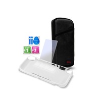 Carrying Case Plus Protective Case Cover Portable Carrier Travel Bag Case for Switch Lite-Black