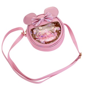 Cartoon Children Pu Leather Purses and Handbags Kids Girl Small Cat Coin Wallet Pouch Baby Bowknot Shoulder Bag