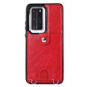 Case for Huawei P40 Pro Card Slot PU Leather Shell Diagonal Span Shockproof Phone Bag Case Cover