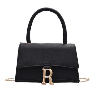 Casual PU Leather Crossbody Handbag Women Solid Color Chain Small Totes Purse Lady Flap Shoulder Top-handle Bag