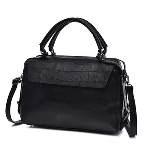 Casual PU Leather Shoulder Bag Ladies Handbag Messenger Bag (Black)