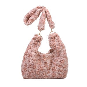 Casual Shoulder Handbag Women Plush Large Capacity Leopard Messenger Bag Satchel Popular Simple Female Daily Bag