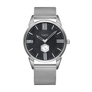 Casual Style Men Wrist Watch Designed Small Dial Stainless Steel Strap Quartz Watch