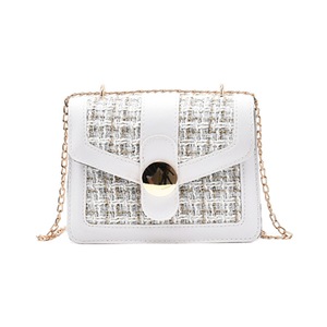 Casual Woolen Crossbody Bags Female Chain Flap Shoulder Handbags Commuter Pouch Youth Ladies Simple Versatile Bag