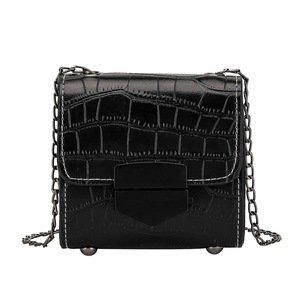 Chain Flap Crossbody Handbags Fashion Alligator PU Leather Women Shoulder Bags Popular Simple Female Daily Bag