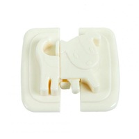 Child Safety Cartoon Figure Multi-function Refrigerator Lock Flat Cabinet Door Lock white_6*6cm