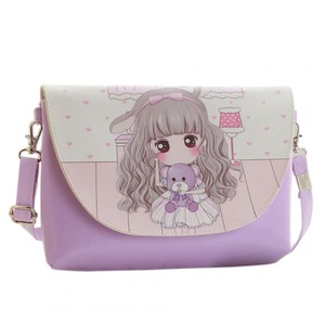 Children Girl Shoulder Bags Cartoon Printing Mini PU Leather Crossbody Princess Messenger Bag
