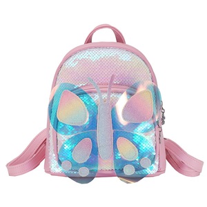 Children Mini Backpack Cute Butterfly School Bags for Kids Girl Small School PU Leather Backpack Book Bag