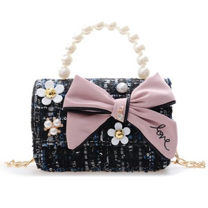Children's Mini Clutch Purse 2021 Cute Girls Princess Messenger Bag Little Girl Small Coin Pouch Kids Party Pearl Hand Bags