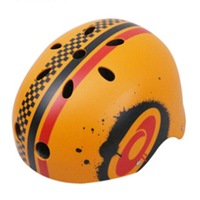 Children Skateboard Helmet Skating Stunt Bike Crash Protective Safety Helmet CE Authentication Exquisite Applique Style Black orange red_L