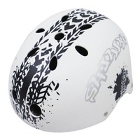Children Skateboard Helmet Skating Stunt Bike Crash Protective Safety Helmet CE Authentication Exquisite Applique Style Black and white_XL