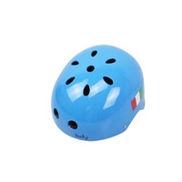 Children Skateboard Helmet Skating Stunt Bike Crash Protective Safety Helmet CE Authentication Exquisite Applique Style Blue tricolor flag_L