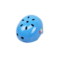 Children Skateboard Helmet Skating Stunt Bike Crash Protective Safety Helmet CE Authentication Exquisite Applique Style Blue tricolor flag_XXL