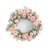 Classic Artificial Simulation Flowers Garland for Home Room Garden Door Decoration Light pink