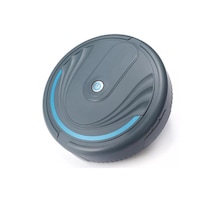 Clean Robot Brush Floor Vacuum Cleaning Sweeper Robot Dust Catcher Intelligent Auto-Induction-BLACK