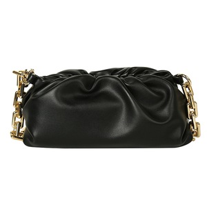 Clutch Thick Gold Chains Dumpling Clip Purse Bag Women Cloud Underarm Shoulder Bag Pleated Baguette Pouch Totes Handbag