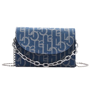 Comfortable Fashion Letters Print Crossbody Bag Women Leisure Chic Fashionable Small Chain Flap Shoulder PU Handbag