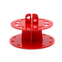 Cosmetic Brush 10-Hole Airing Bracket Removable Straight Plate Circular - Red