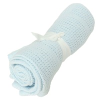 Cotton Baby Cellular Soft Sleeping Blanket Pram Cot Bed Mosses Basket Crib