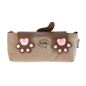 Creative Cat Canvas Pencil Case Cartoon Cute Student Stationery Zipper Bag Pencil Storage Bag Tationery Box