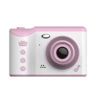 Creative Mini Cartoon Double Lens Child Digital Camera Video Recorder SLR Sport Digital Camera Toy Sports Camera-Pink