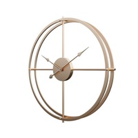 Creative Minimalist Iron Wall Clock Bedroom Living Room Metal Clock Study Study Decorative Clock-Gold Gold