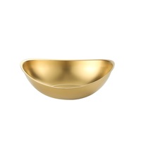 Creative Stainless Steel Bowl Korean Ingots Dessert Salad Fruits Barbecue Household Function Big Bowl