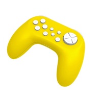 Cross Game Console Wireless Small Handle Game Bluetooth Handle with Gyro Vibration Function Game Console Accessories-Yellow