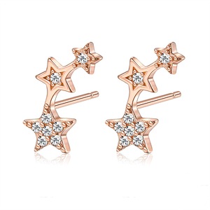 Cuff Earrings Silver plating Exquisite Stackable Star Earrings for Women Jewelry Valentine's Gift