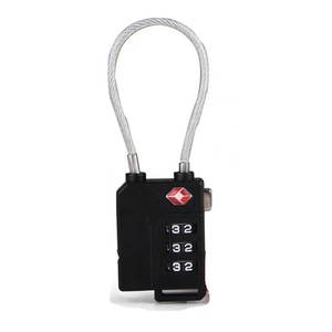 Customs Lock Plastic Password Lock Travel Lock Bag Mini Wire Rope Password Lock black
