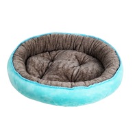 Cute 4 Seasons Universal Pet Nest Deep Sleep 4 Seasons Universal Warm Cat Litter Kennel Pet Supplies-Blue