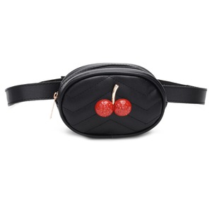 Cute Children Flap Bag Cherry Purse Chest Bag for Baby Girls Rivet Messenger Bag Kids Belt Bag Toddler Purses and Handbags
