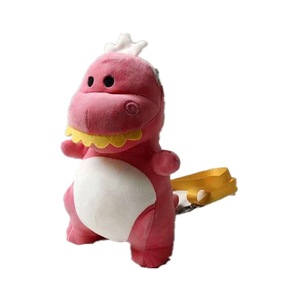 Cute Dinosaur Plush Single Shoulder Bag Ladies Handbag Messenger Bag (Rose Red)