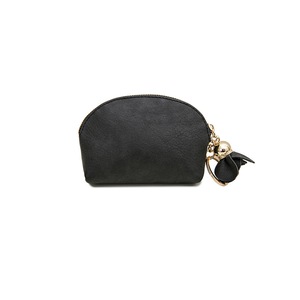 Cute Fashion Student Coin Purse Female Short Card Package Mini Fresh Coin Bag Simple Short Section Coin Purse-Black