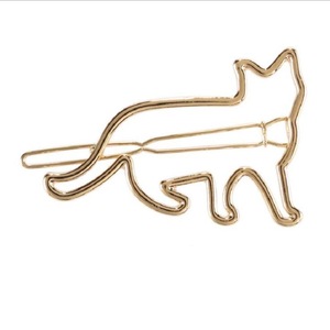 Cute Hair Clips Hollow Metal Animal Irregular Hair Accessories Sweet Body Jewelry for Women GOLD COLOR