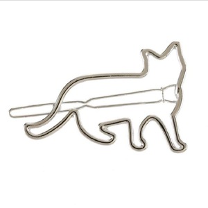 Cute Hair Clips Hollow Metal Animal Irregular Hair Accessories Sweet Body Jewelry for Women SILVER COLOR